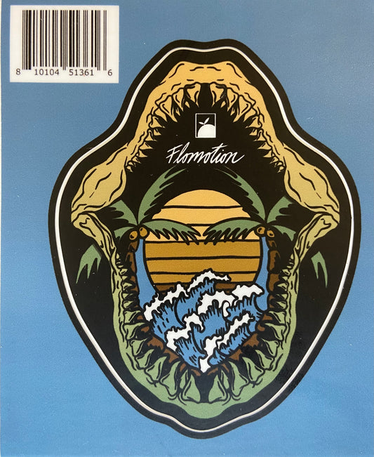 Flomotion Jaws Tropical Greeting Sticker sticker