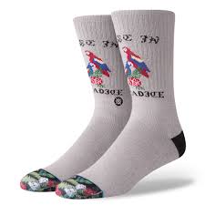Stance Paradise Mens Socks - Grey 9 - 12 Socks