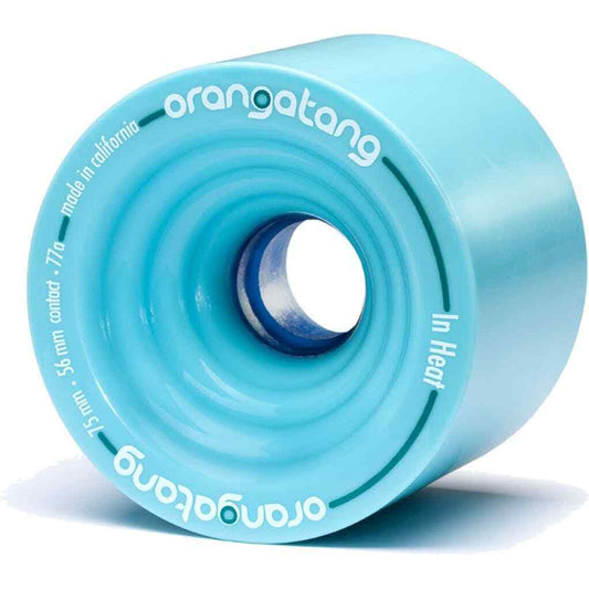 Orangatang In Heat 75mm 77a Skateboard Wheels - Blue skate accessories