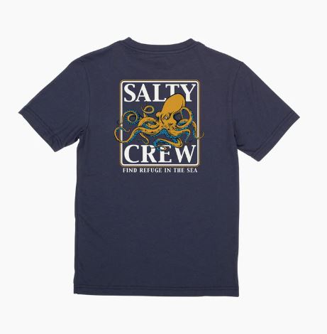 Salty Crew Ink Slinger Boys S/s Tee - Navy Boys T Shirt