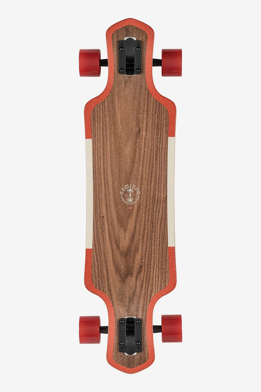 Globe Geminon Rock 35" Longboard Skateboard - Walnut Cockatoo Longboard Complete