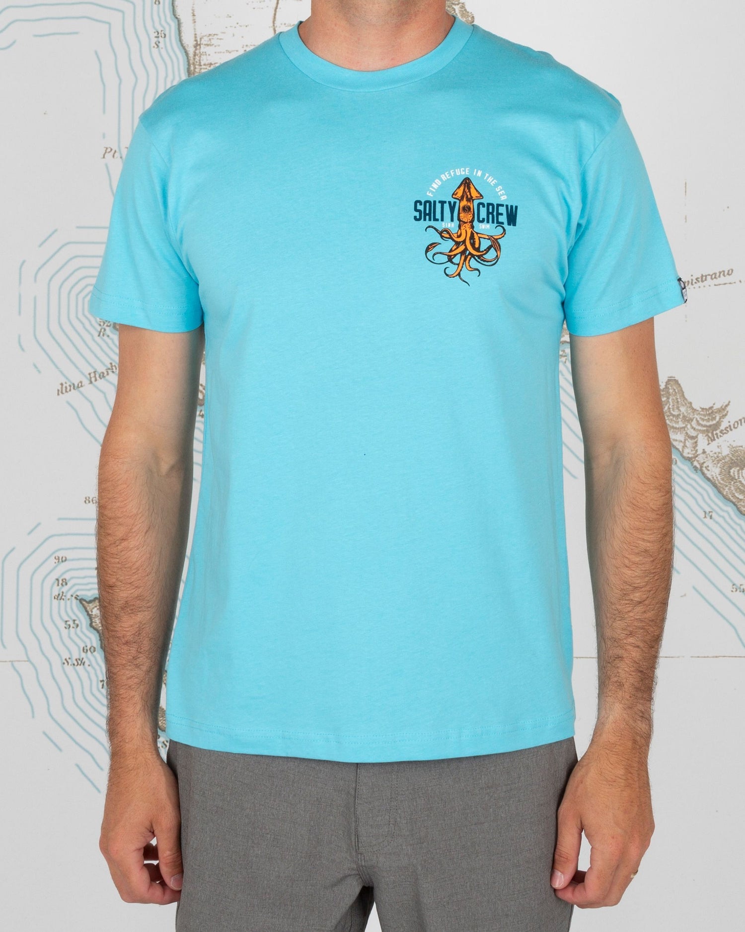 Salty Crew Colossal Pacific Blue Premium S/S Tee Mens T Shirt