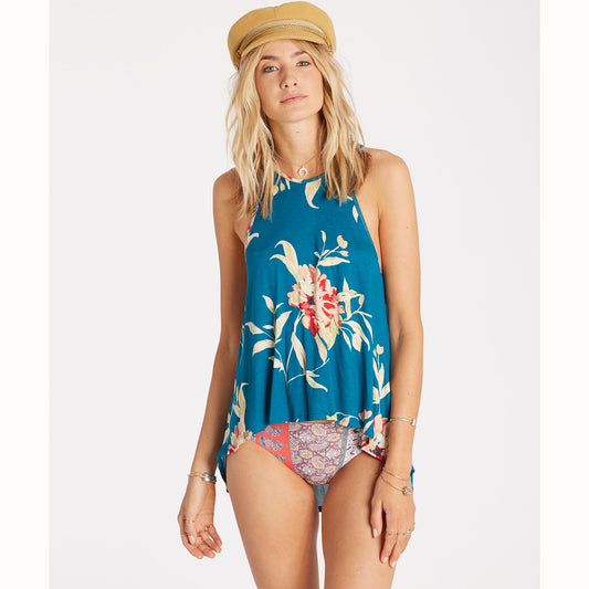 Billbong Women's Free Time Moroccan Blue Tank womens tank