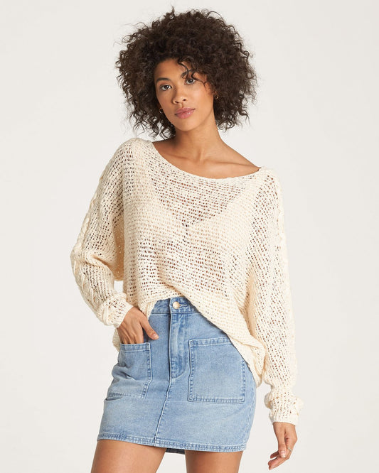 Billabong Chill Out Sweater - White Cap womens sweater