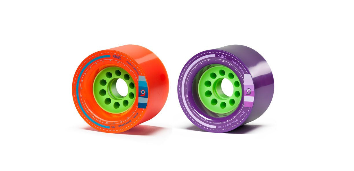 Orangatang Kegel 80mm 83a Longboard Skateboard Wheels - Purple wheels