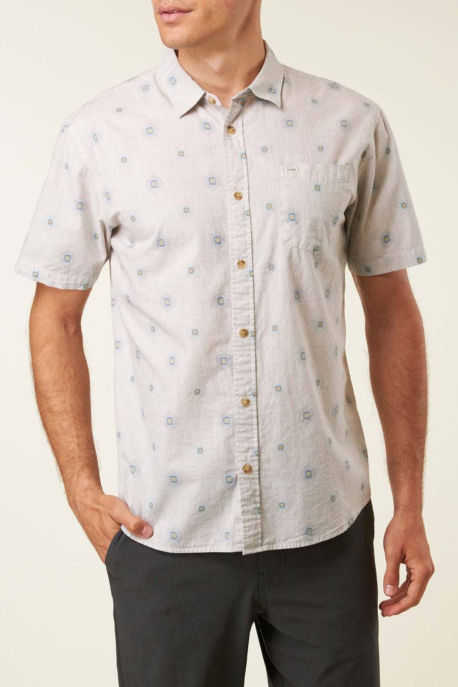 Oneill Leedo Shirt - Cream Mens Shirt