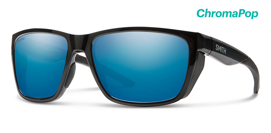 Smith Longfin ChromaPop Polarized Sunglasses - Black Blue Mirror Lense Sunglasses