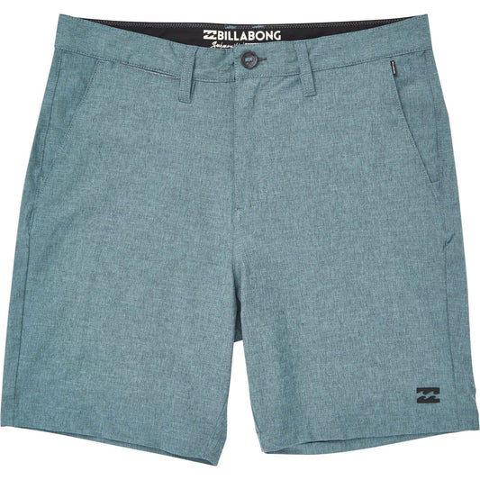 Billabong Crossfire X Mid Length 19" Submersible Hybrid Shorts - Lagoon - Asphalt Mens Shorts Lagoon