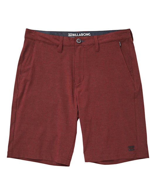 Billabong Crossfire X Hybrid Men's Shorts Regular Length - Burgundy Mens Shorts