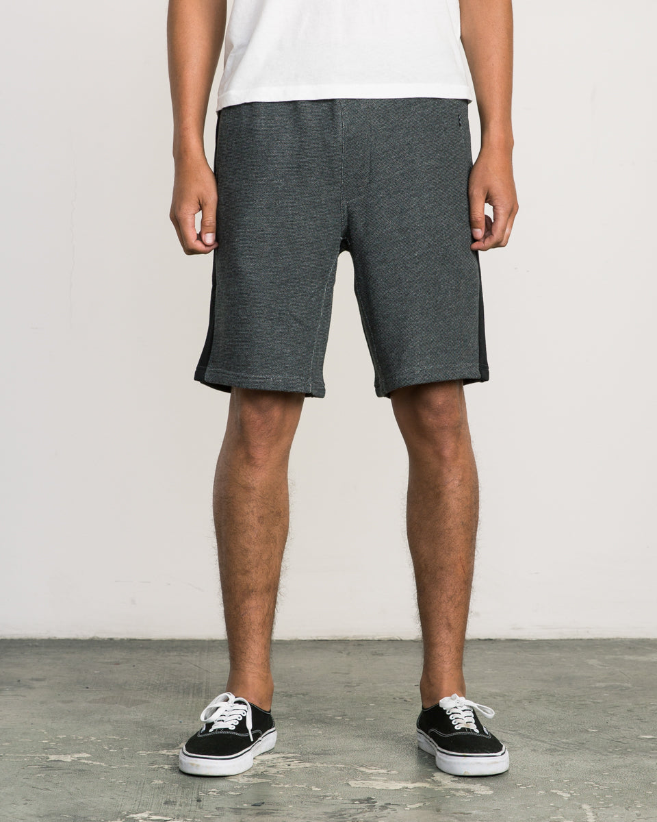 RVCA Permium Sweat Shorts - Pirate Black Mens Shorts