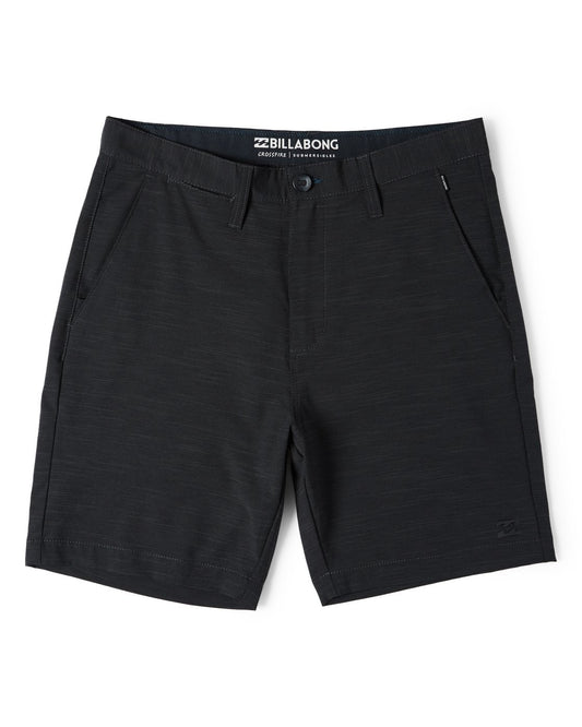 Billabong Crossfire X Slub Submersible Mid Length 19" Hybrid Shorts - Black Mens Shorts