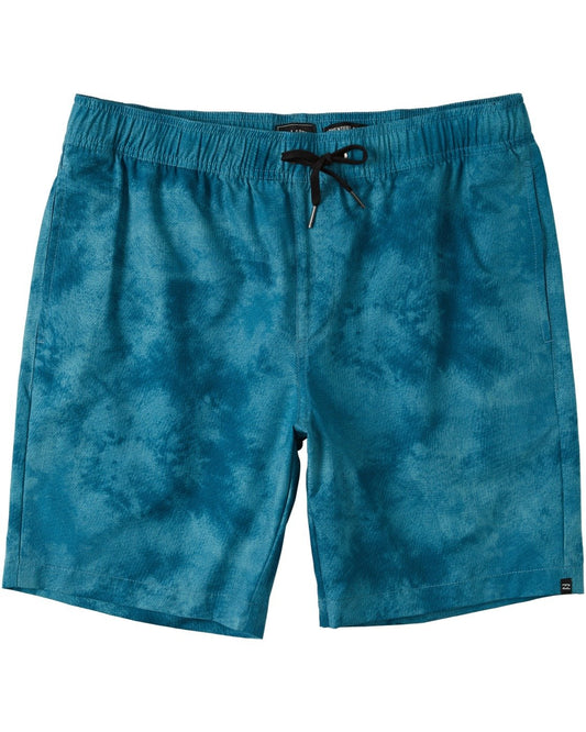 Billabong Surftrek Perf Elastic Shorts 18" - Teal Tye Dye Mens Shorts