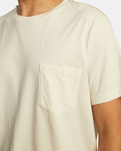 RVCA PTC 2 Pigment Pocket Tee - Natural Mens T Shirt