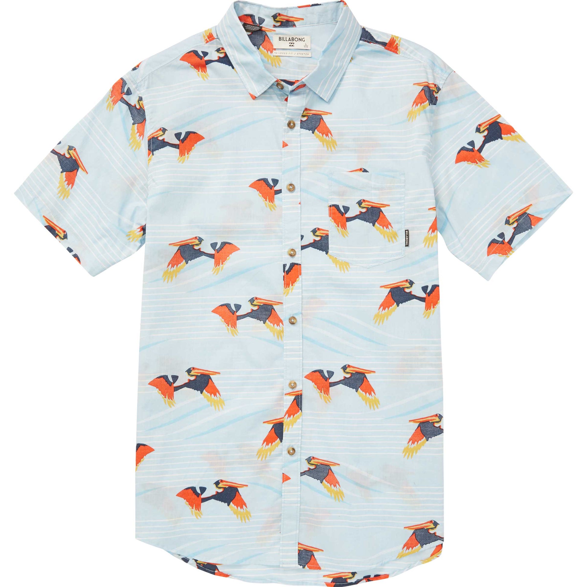 Billabong Sundays Floral Pelican Short Sleeve Shirt CTL Mens Shirt