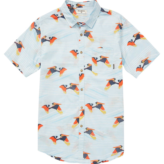 Billabong Sundays Floral Pelican Short Sleeve Shirt CTL Mens Shirt