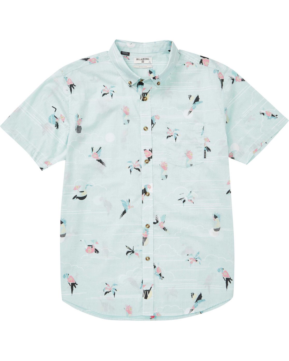 Billabong Sundays Mini Short Sleeve Shirt - Mint Mens Shirt