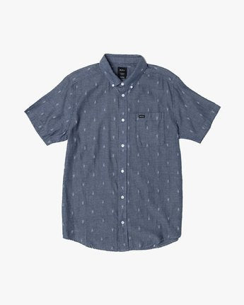RVCA That Do Dobby SS - Denim Mens Woven