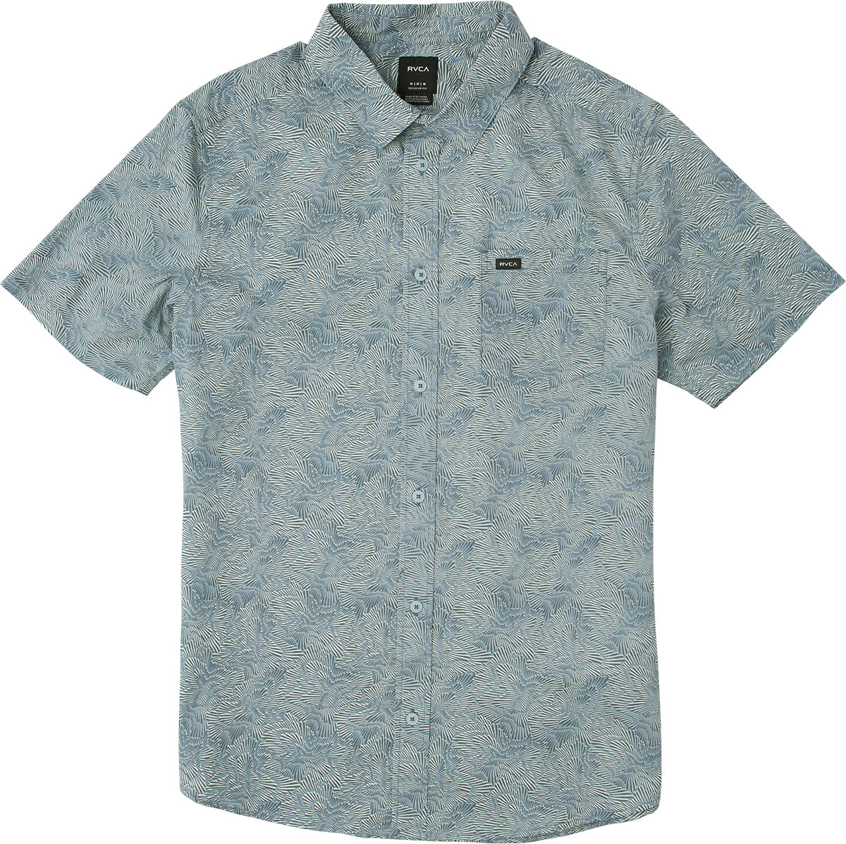 RVCA Shimmy Men's SS Woven Shirt - Dusty Blue Mens Woven