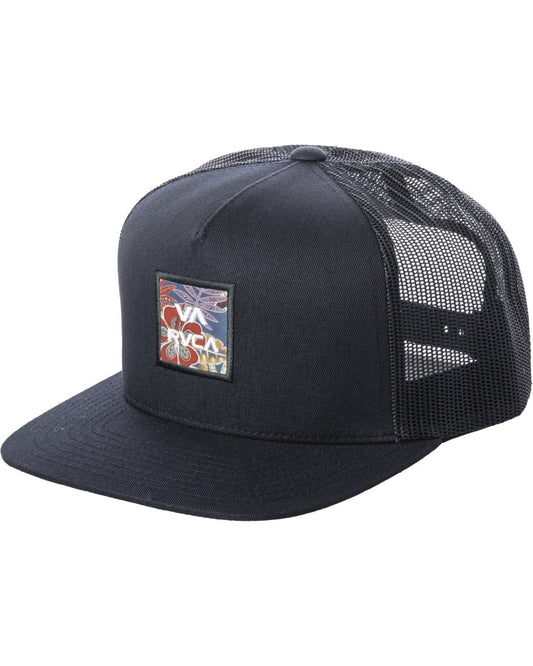 RVCA ATW Curved Brim Print Trucker Hat - Navy Hats
