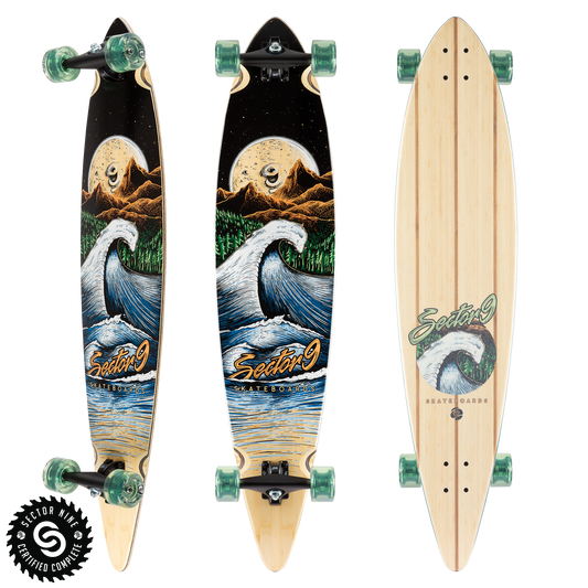Sector 9 Bamboo Moonlight Maverick 44" Pintail Complete Longboard Skateboard Longboard Complete