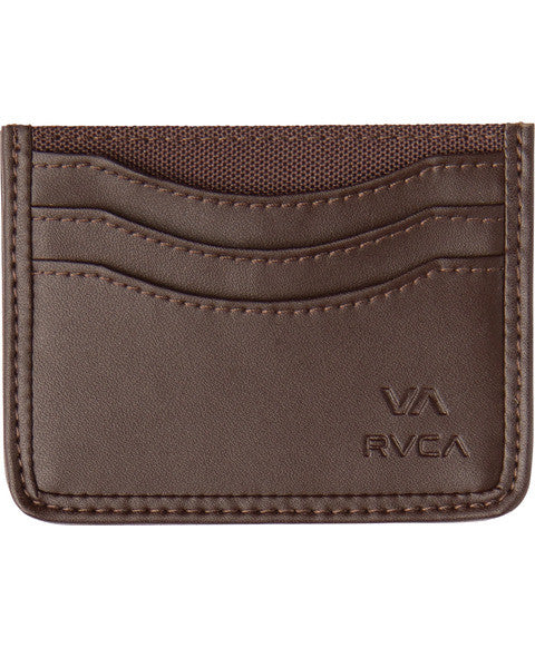 RVCA Millux Card Wallet in Black and Brown MFAWAMLX wallet