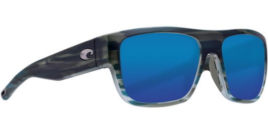 Costa Del Mar Sampan Matte Reef Blue Mirror 580G Lense Polarised Sunglasses Sunglasses