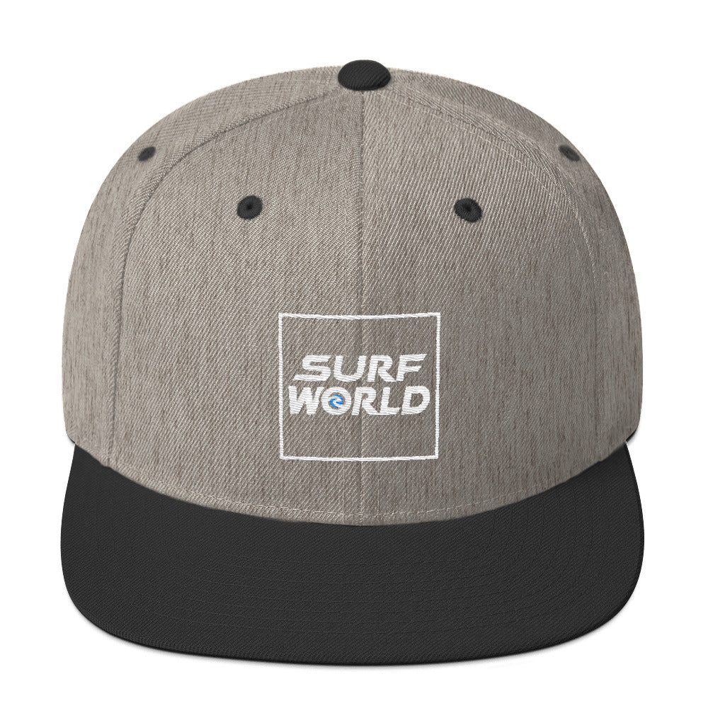 Surf World Snap Back Hat Mens Hat Heather/Black