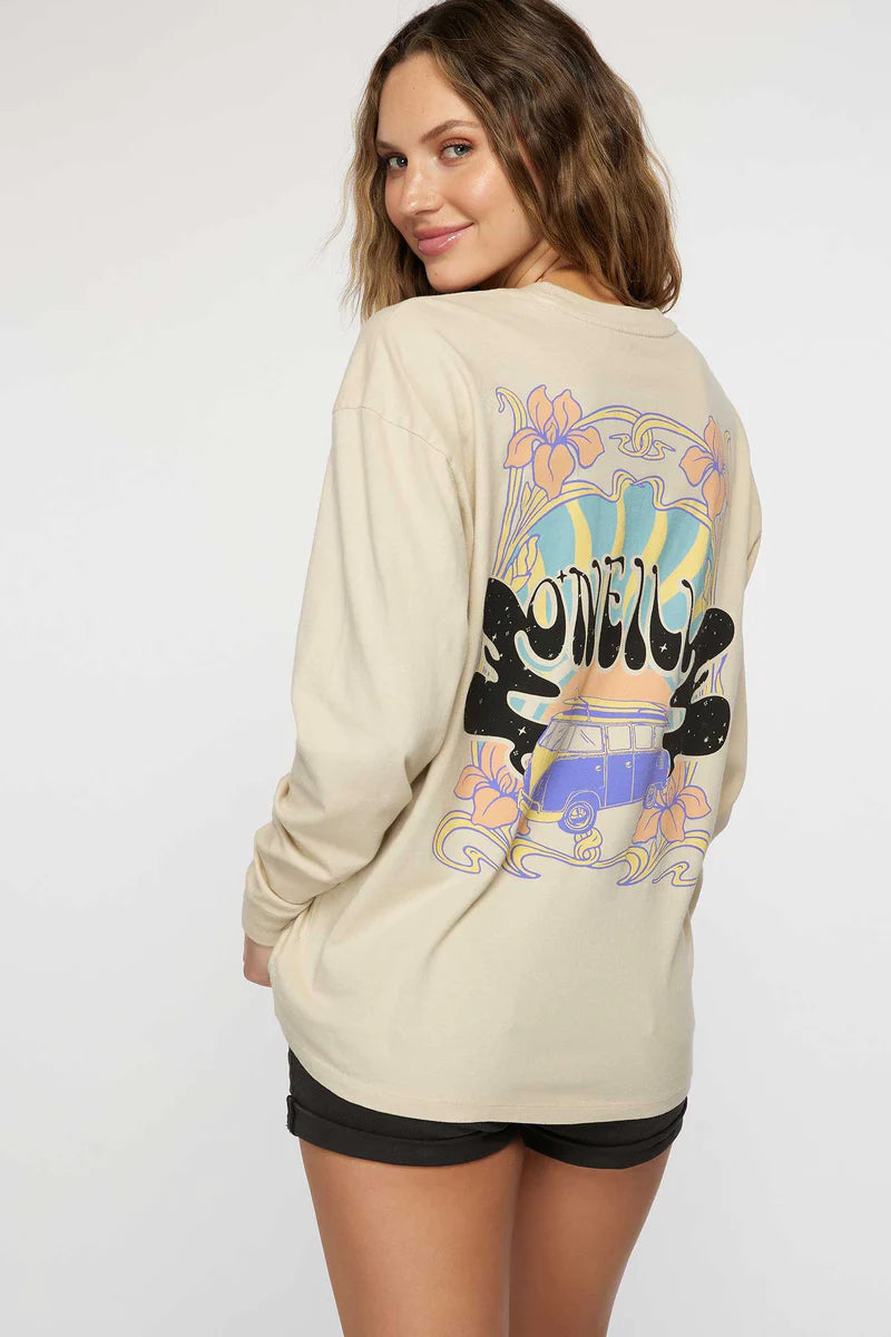 Oneill Moonstone LS Women's Tee - Stone Womens T Shirt