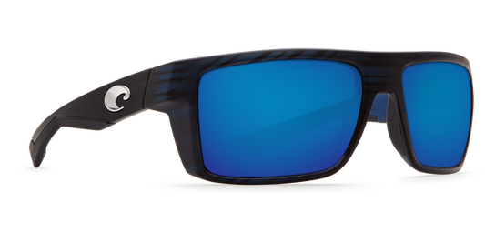 Costa Motu Matte Black Teak Blue Mirror 400 Lens Sunglasses