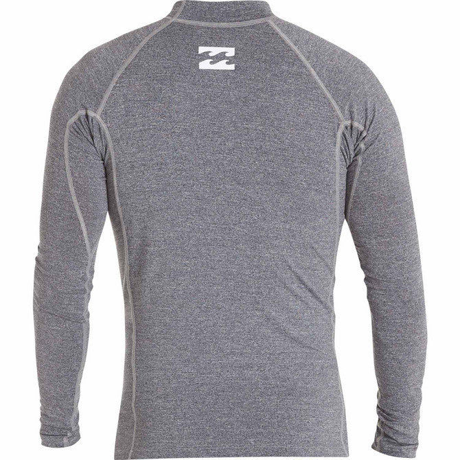 Billabong Men's All Day Unity Performance Fit Long sleeve Sunshirt/ Rashguard - Grey Heather Rashguard Sun Protection