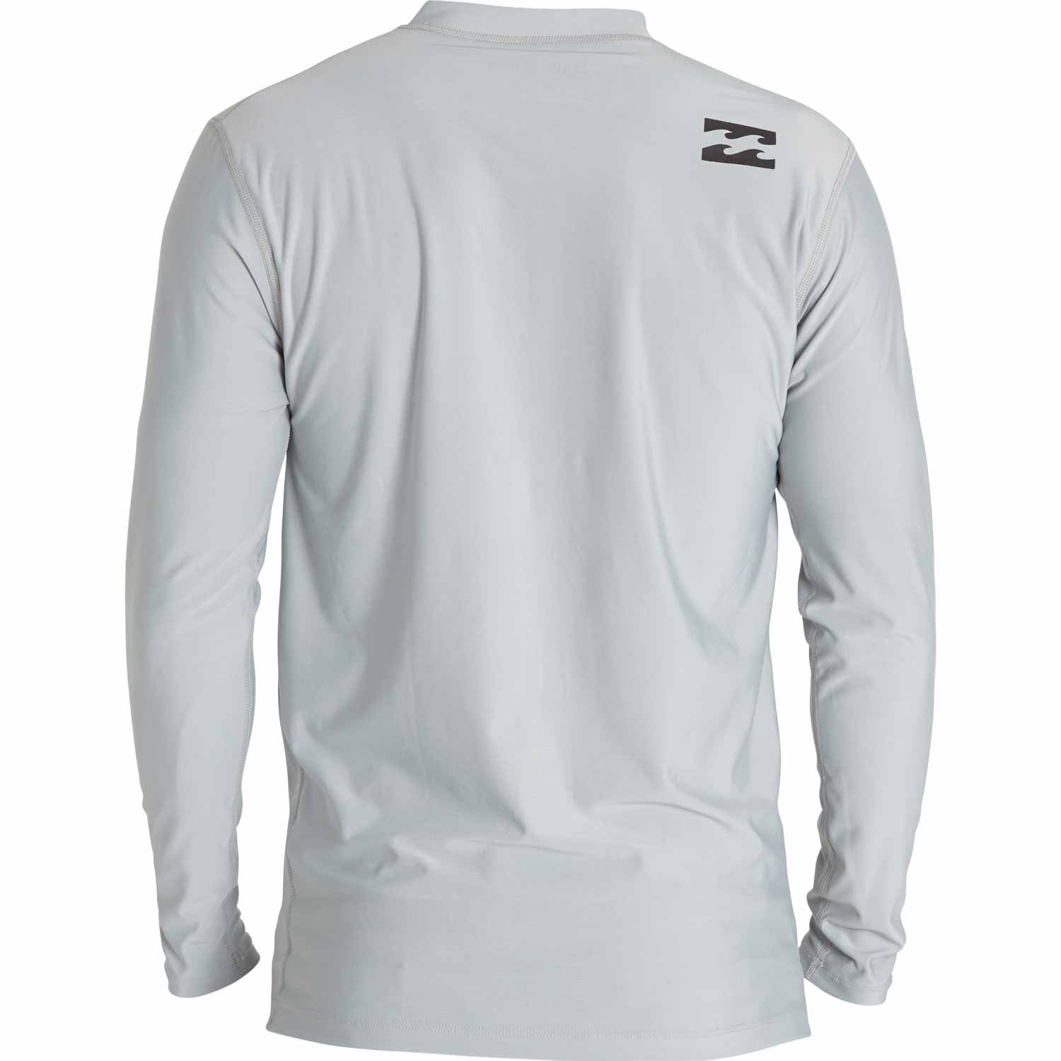 Billabong Men's All Day Wave Loose Fit Rashguard/ Sunshirt - Silver Rashguard Sun Protection