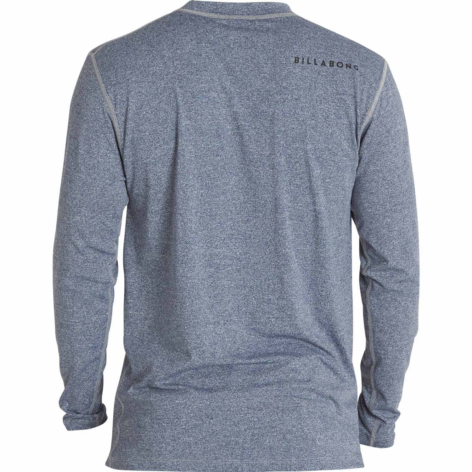 Billabong Men's All Day Unity Long Sleeve Wetshirt/ Rashguard - Blue Heather Rashguard Sun Protection
