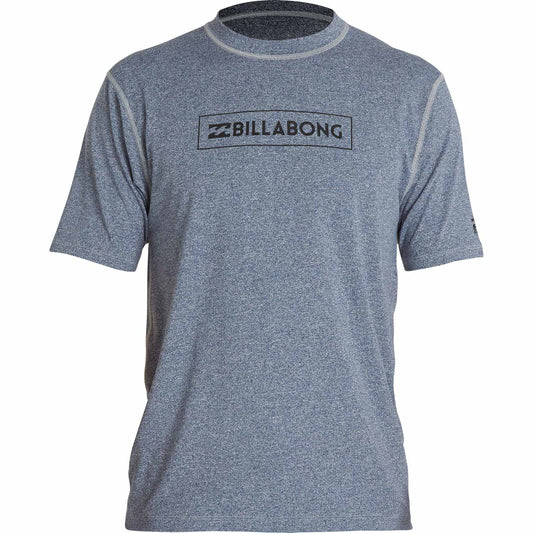 Billabong Men's All Day Unity Sunshirt / Rashguard - Blue Heather Rashguard Sun Protection