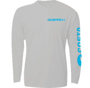 Costa Technical Core Ocearch Shark Collection - Charcoal Rashguard Sun Protection