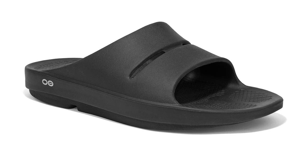 OOFOS Ooahh Slide Mens Slip On Sandals Black 1100BLK Mens Footwear