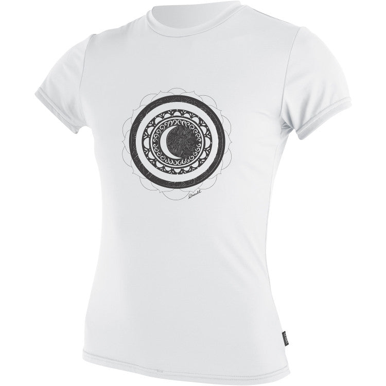 Oneill Medallion SS Womens White Rashguard 4755D1025-WHT Womens Rashguard