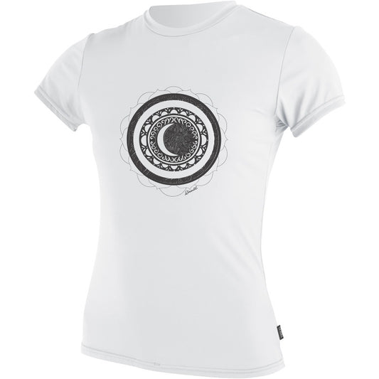 Oneill Medallion SS Womens White Rashguard 4755D1025-WHT Womens Rashguard
