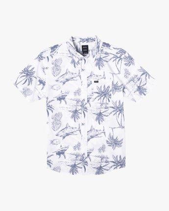 RVCA Panic Point SS Mens Woven Shirt - Antique White Mens Woven