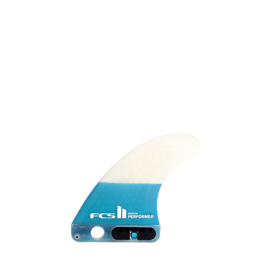 FCS 2 Performer PC Medium Longboard Centre Fin - Teal Longboard / SUP Fins