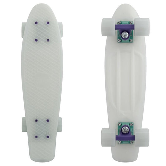 Penny Nickel Glow Series Galactic Purple/ Aqua Complete Skateboards