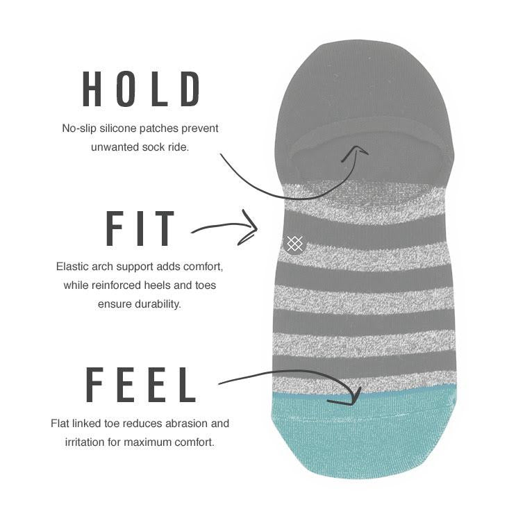 Stance Women's Plain Jane Super Invisible Purple Socks Womens Socks