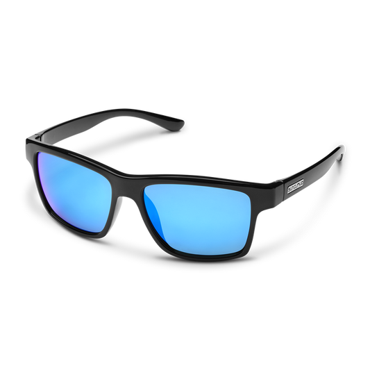 SunCloud A Team Polarized Black Blue Mirror Sunglasses