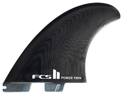 FCS II Power Twin PG Glass - black / c;lear Fins Black