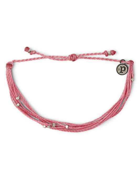 PURA VIDA Silver Malibu Bracelet Blossom Pink Jewelry