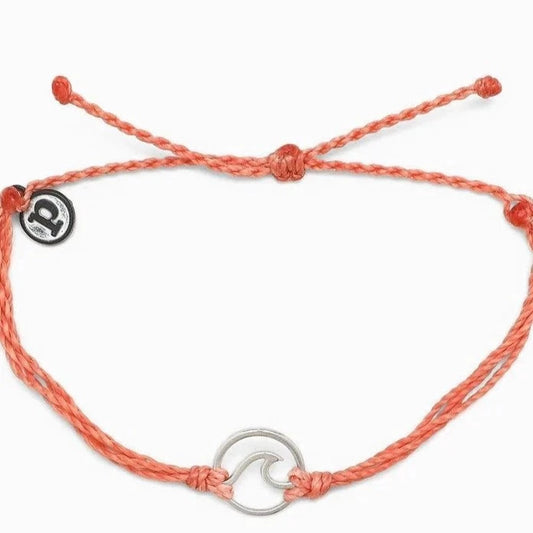 Pura Vida Silver Wave Bracelet - Coral Jewelry