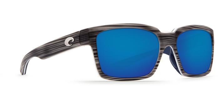 Costa Playa Matte Silver Teak White Blue 580p Polarized Sunglasses Sunglasses
