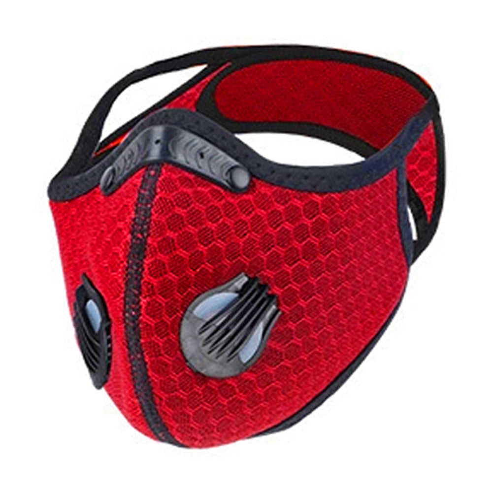 The perfect gym mask 3d cool mesh material with filter - Royal Blue Face Cover Red