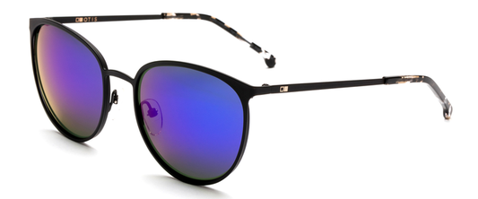 Otis Rumours Reflect Sunglasses - Matte Black Flash Mirror Violet Sunglasses Sunglasses