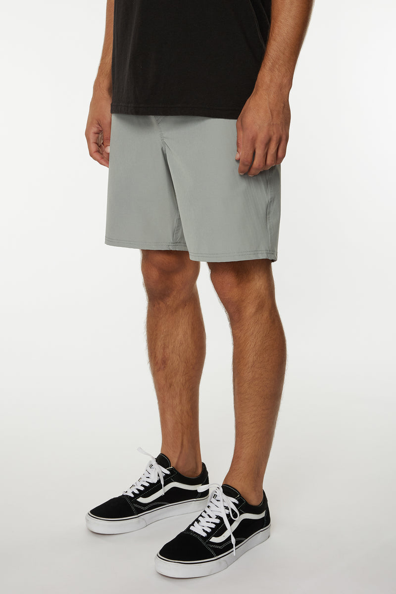 Oneill Reserve Elastic Waist Hybrid 18" Shorts - Light Grey Mens Shorts
