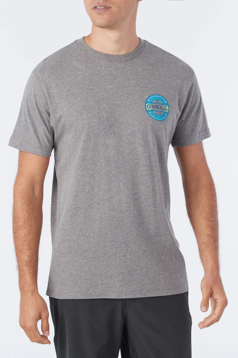 O'Neill Ripple Tee Shirt - Heather Grey Mens T Shirt
